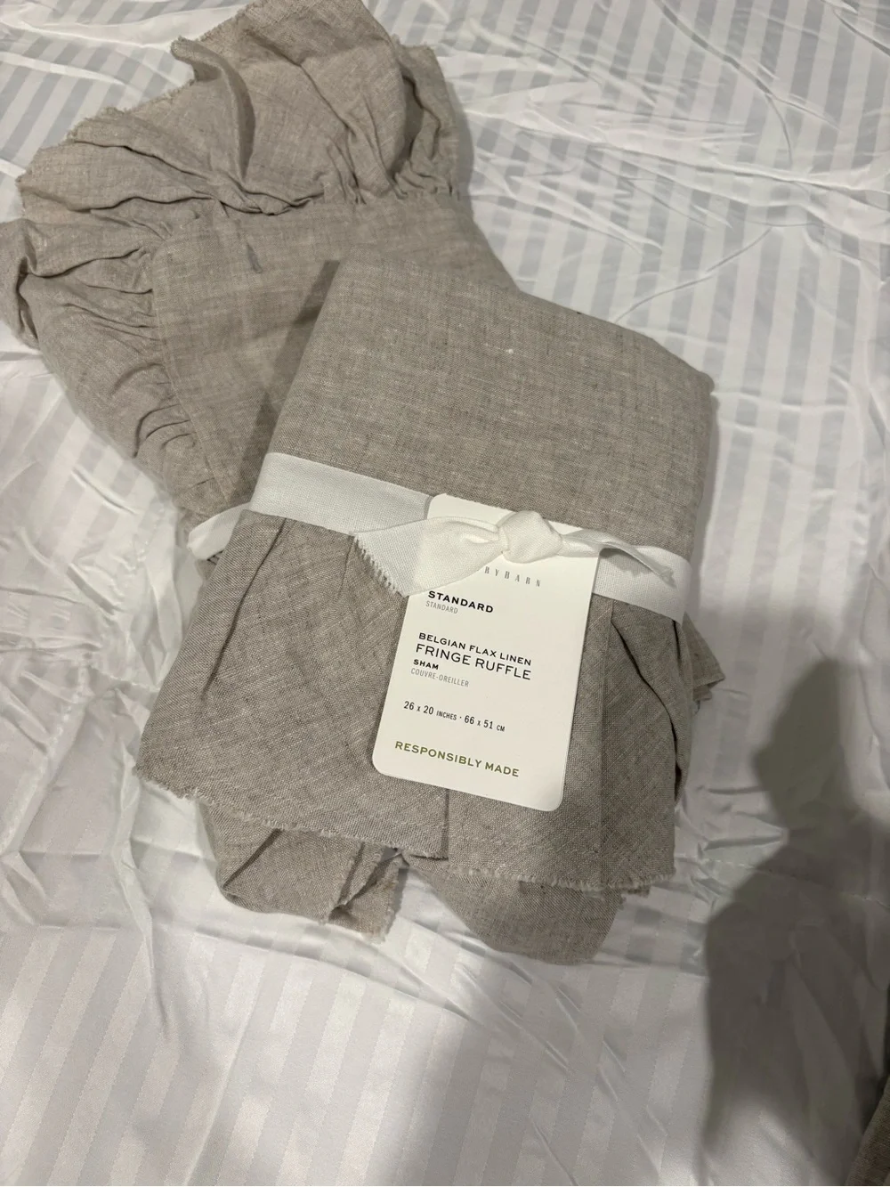 Ruffle Duvet Cover in Beige - Soft Ruffled Bedding